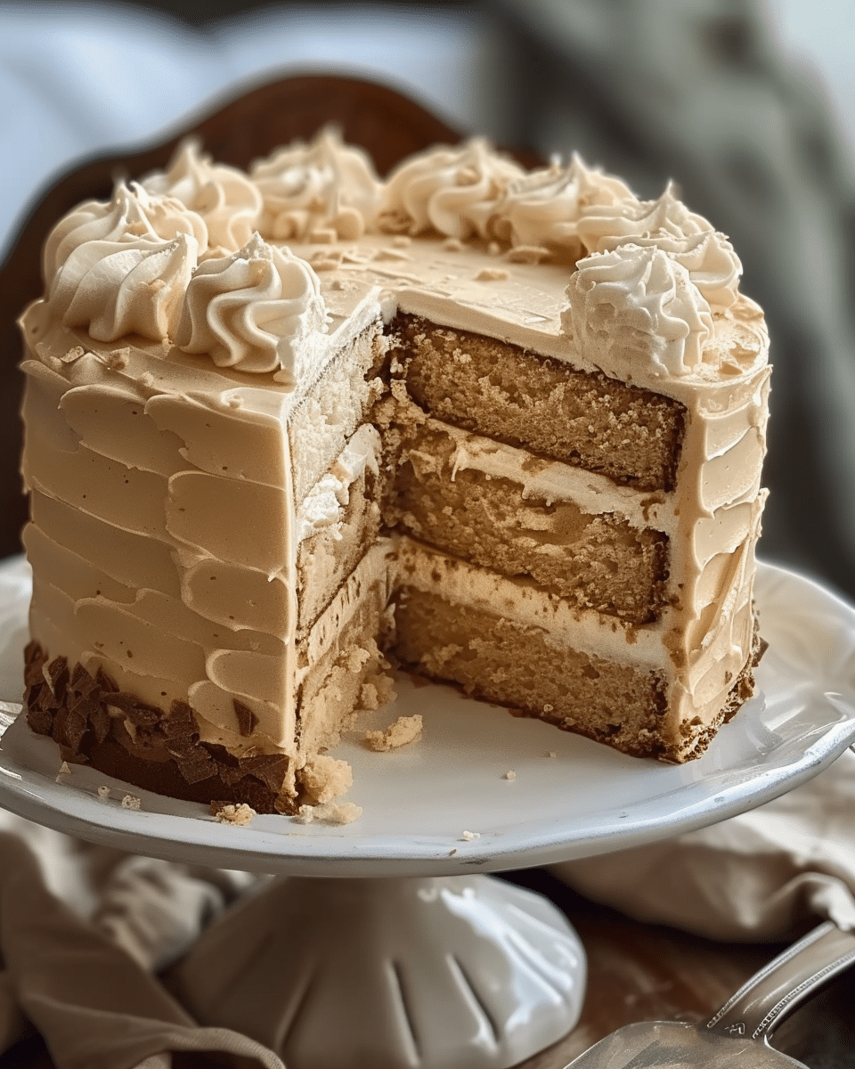 Creamy White Chocolate Mocha Cake Delight