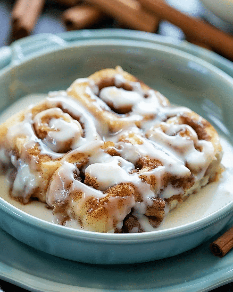 Crockpot Cinnamon Roll Casserole