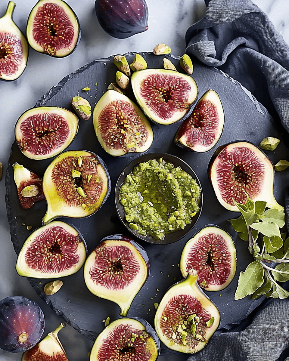 Figs with Pistachio Butter