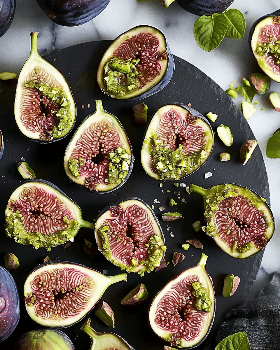 Figs with Pistachio Butter