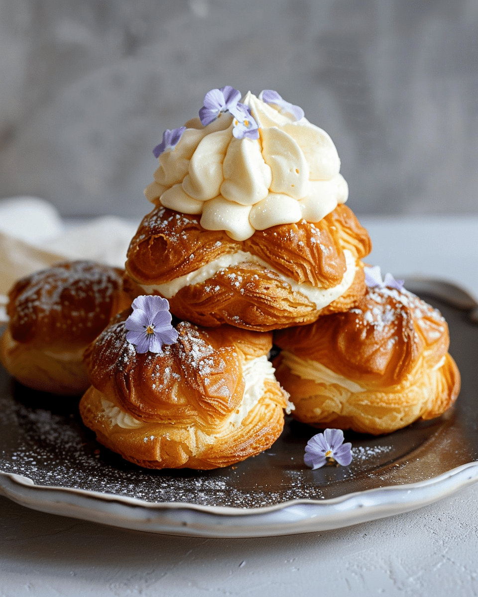 Classic Profiteroles Recipe with Choux Pastry and Craquelin