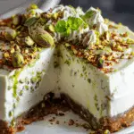 Heavenly Pistachio White Chocolate Cheesecake