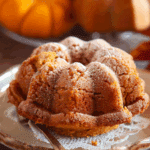 Mini Pumpkin Bundt Cakes with Brown Butter Buttercream Frosting