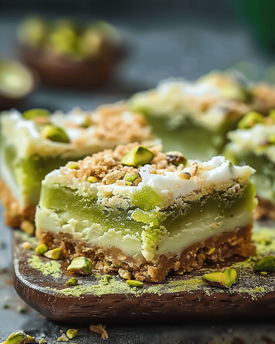 Pistachio Dream Cookie Bars