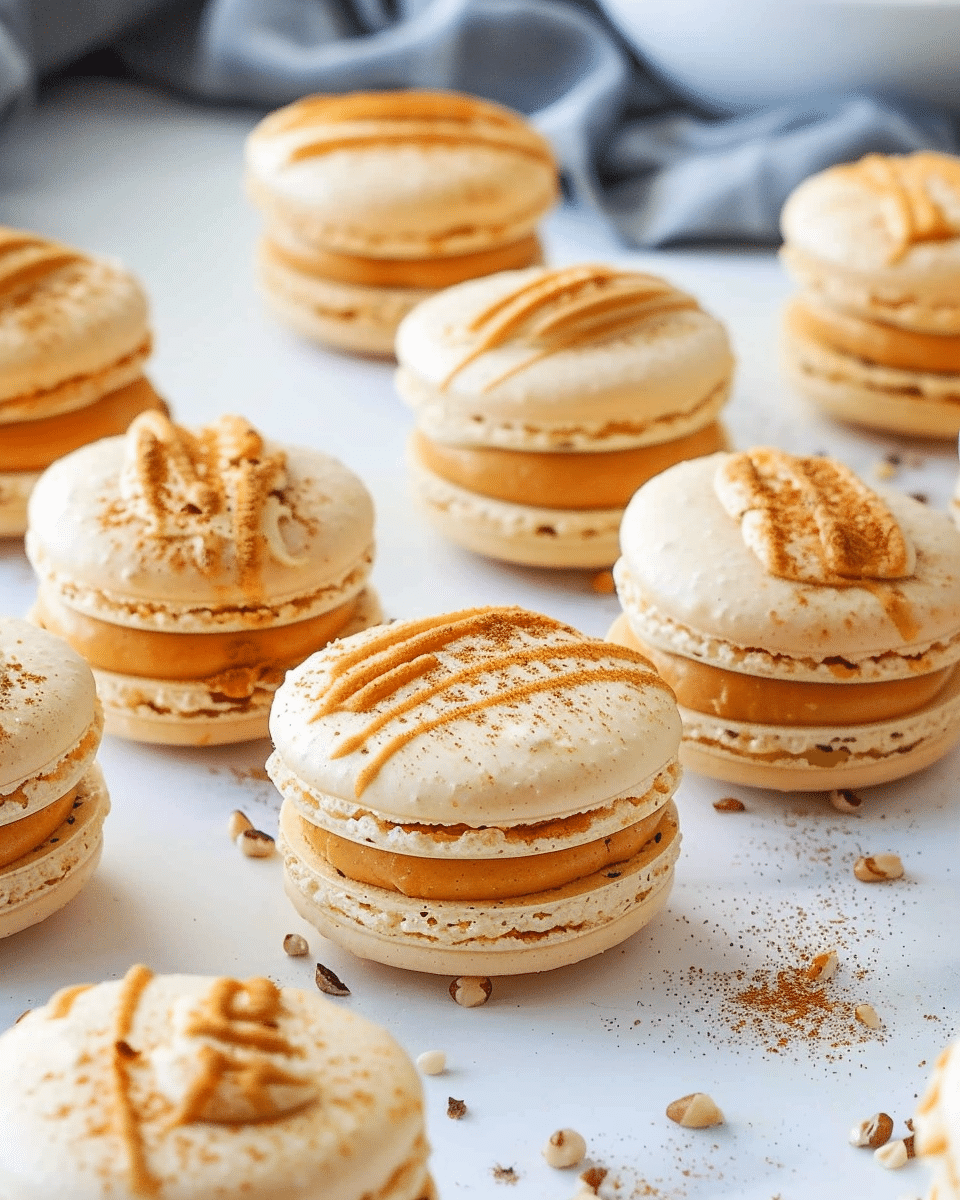 Pumpkin Cheesecake Macarons