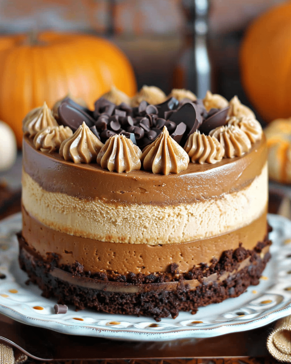 Pumpkin Chocolate Mousse Cake