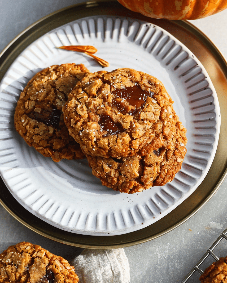 Pumpkin Miso Caramel Cookies
