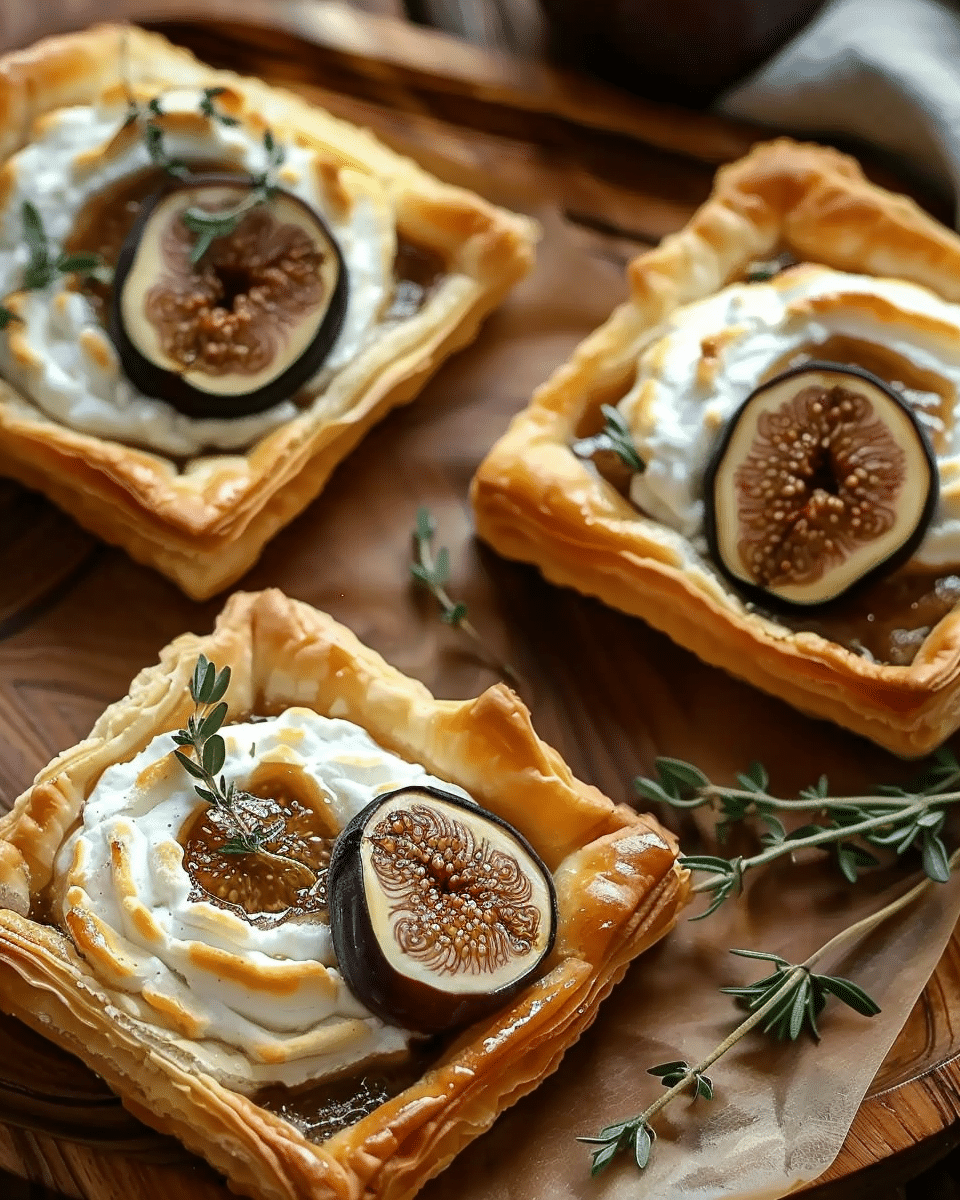Savory Goat Cheese and Fig Puff Pastry Tarts to Impress Guests