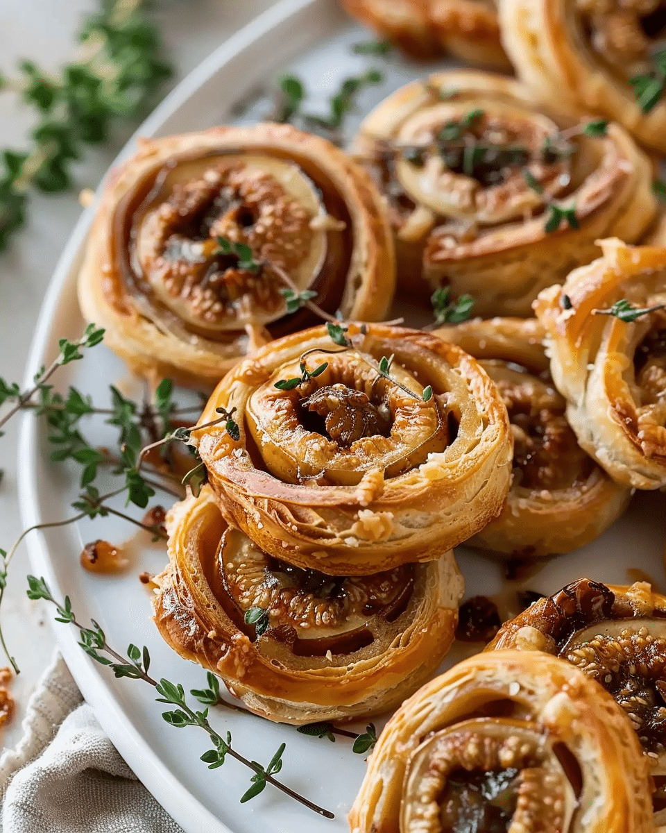 Simple Fig and Goat Cheese Pinwheels