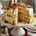 Southern Creamy Pineapple Pecan Cake