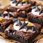 Pastel Halloween Bat Wing Brownies