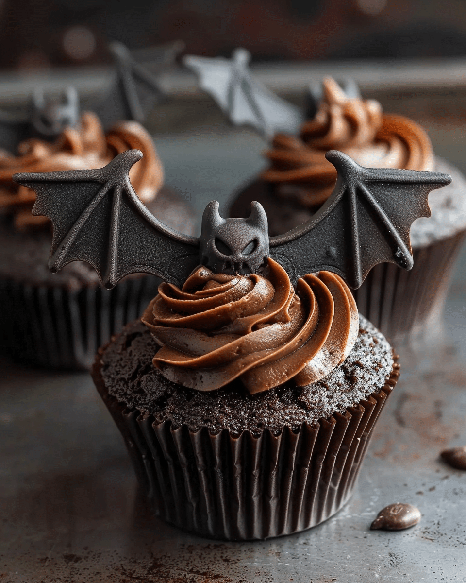 Spooky Bat Wing Cupcakes in 4 Easy Steps