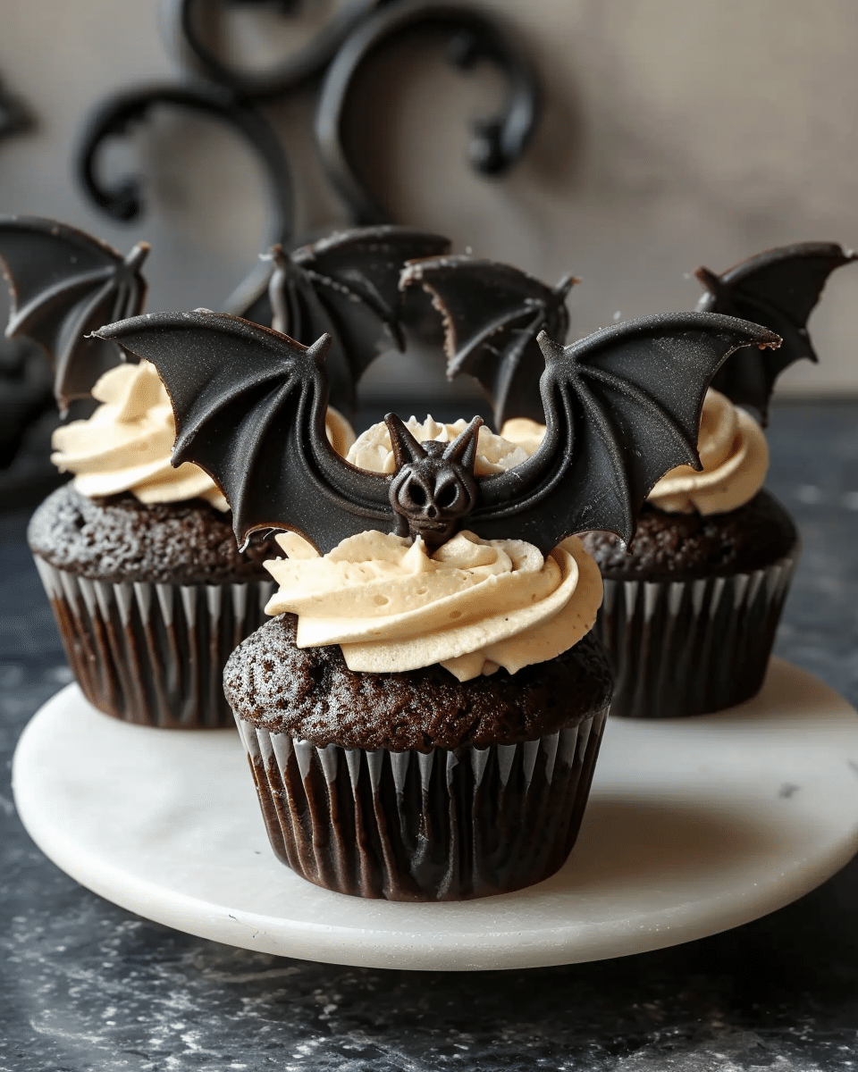Spooky Bat Wing Cupcakes in 4 Easy Steps