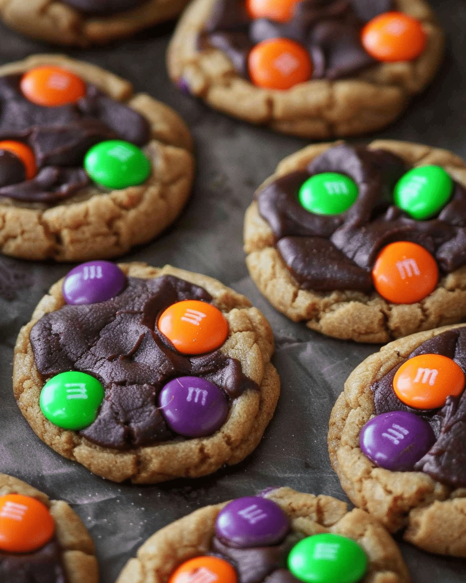 Spooky Halloween M&M Cookies