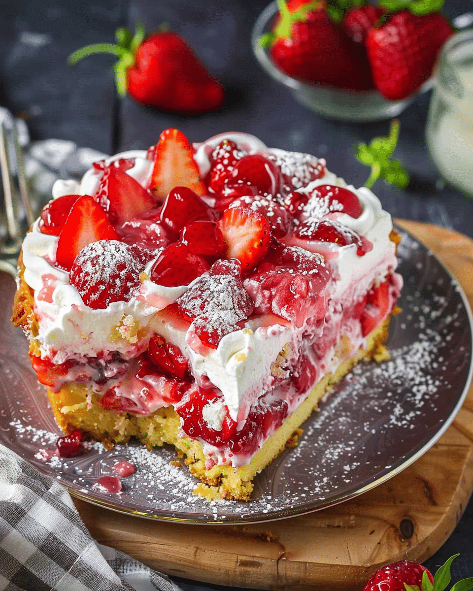 Strawberry Earthquake Cake Recipe