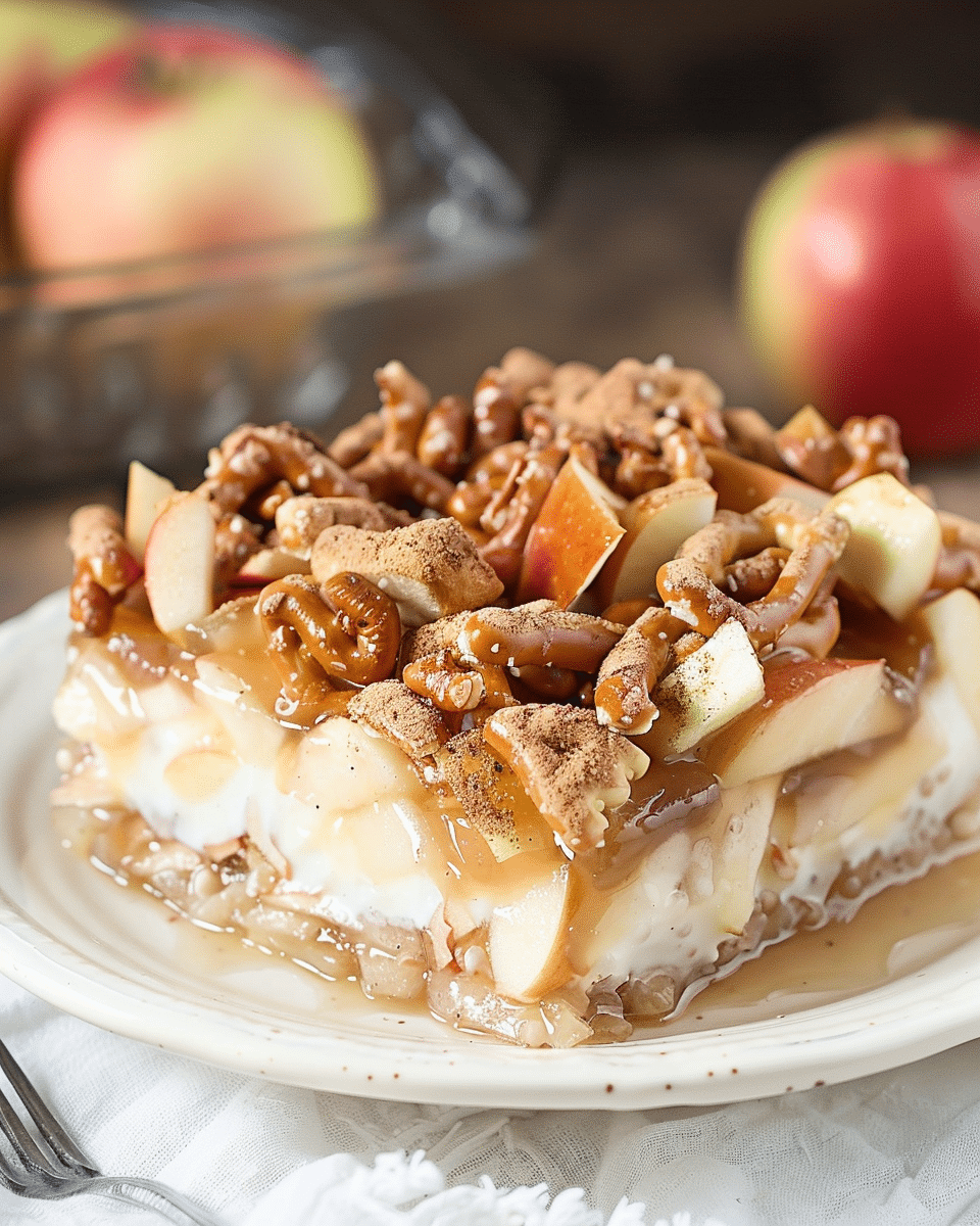 Apple Cinnamon Pretzel Salad