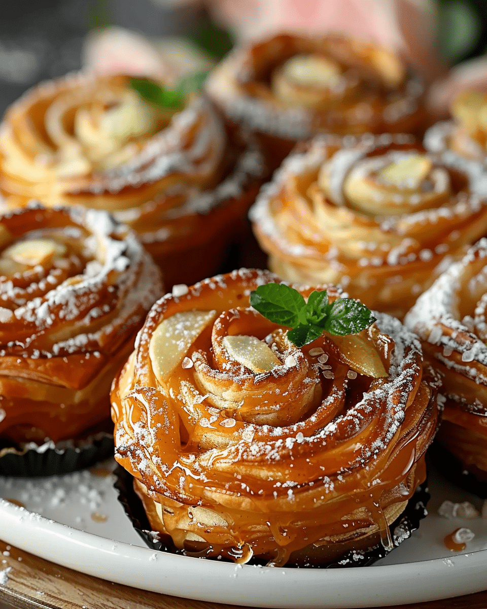 Apple Cinnamon Puff Pastry Roses