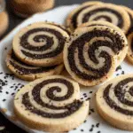 Black Sesame–Espresso Pinwheel Shortbread Cookies