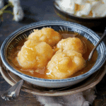Boozy Golden Syrup Custard Dumplings