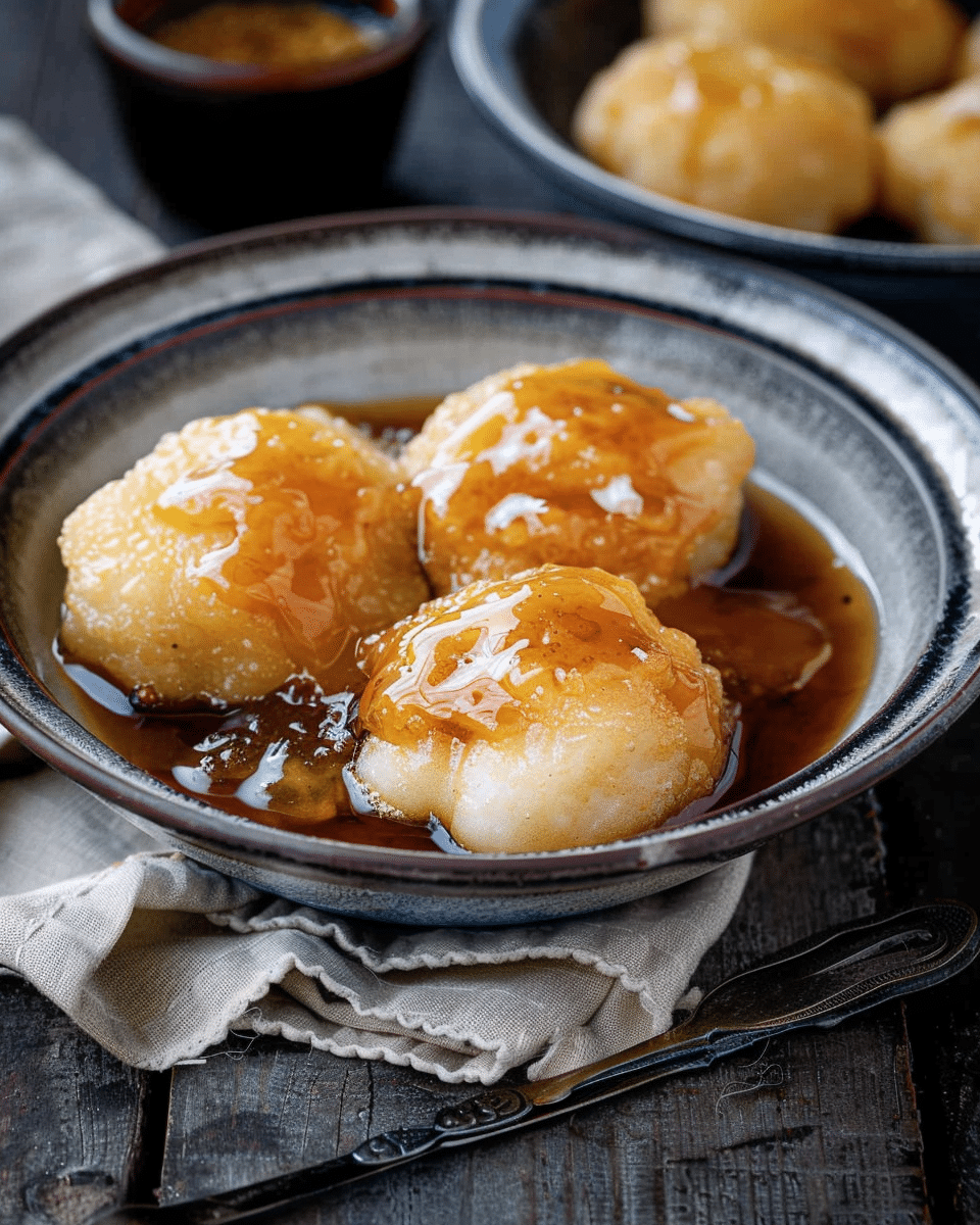 Boozy Golden Syrup Custard Dumplings