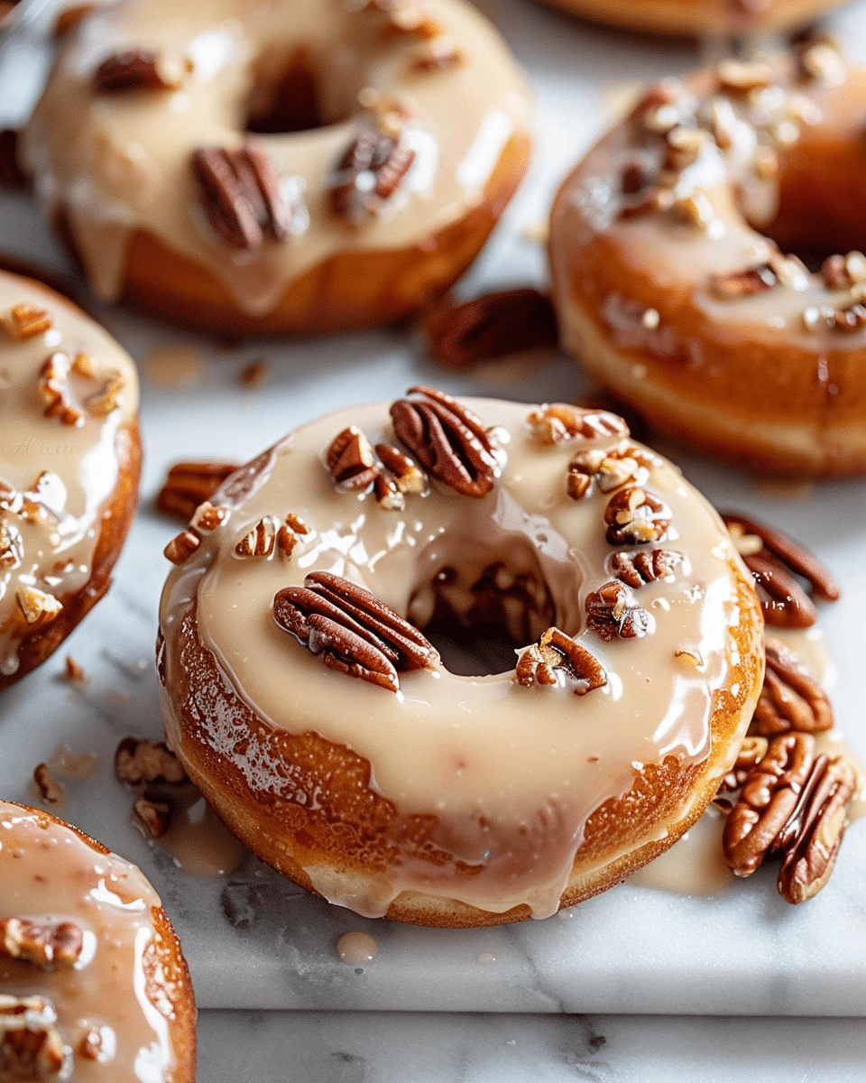 Brown Butter Maple Pecan Donuts
