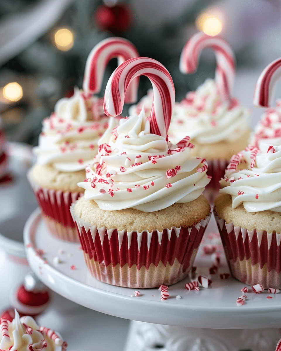 Candy Cane Cupcakes