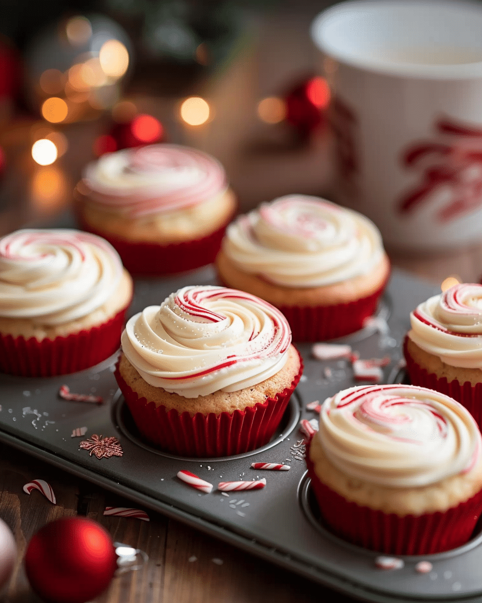 Candy Cane Cupcakes