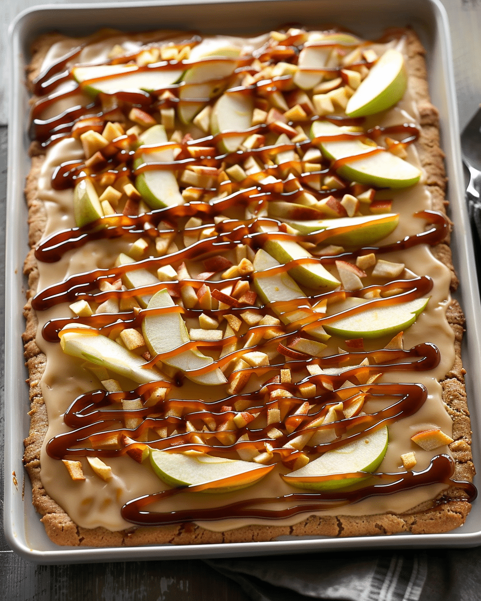 Caramel Apple Cookie Pizza