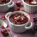 Cherry Ripe Molten Microwave Puddings
