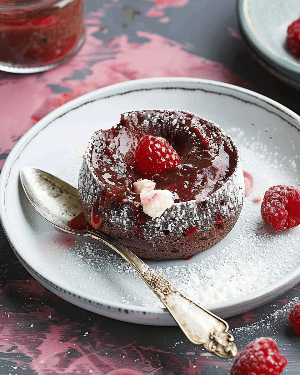 Cherry Ripe Molten Microwave Puddings