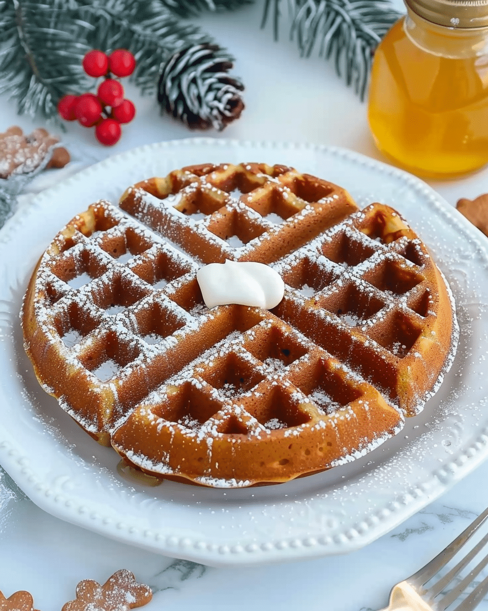Gingerbread Waffles Breakfast Recipe