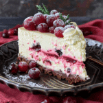 Cranberry White Chocolate Mousse Cheesecake