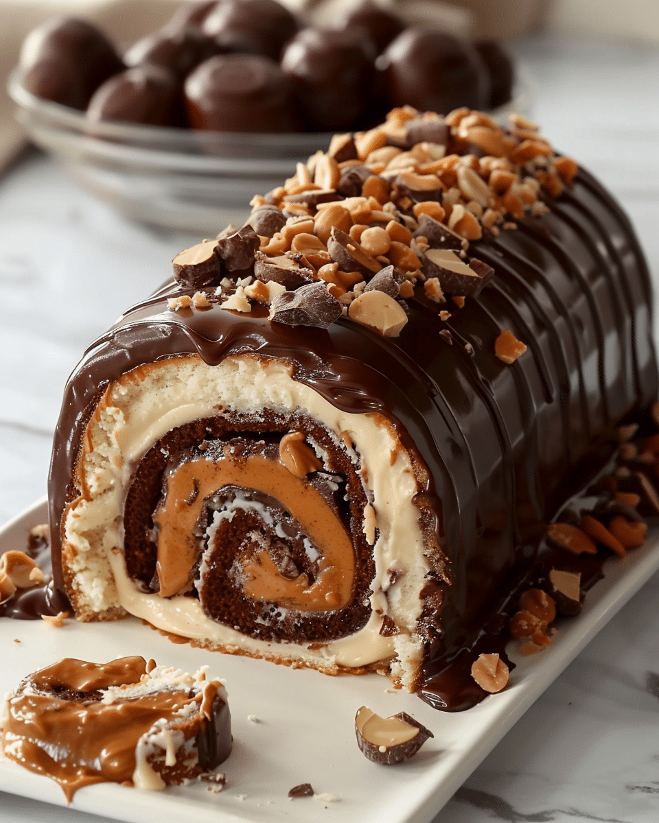 Creamy Chocolate Peanut Butter Dream Roll