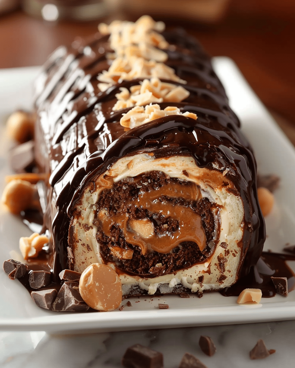 Creamy Chocolate Peanut Butter Dream Roll