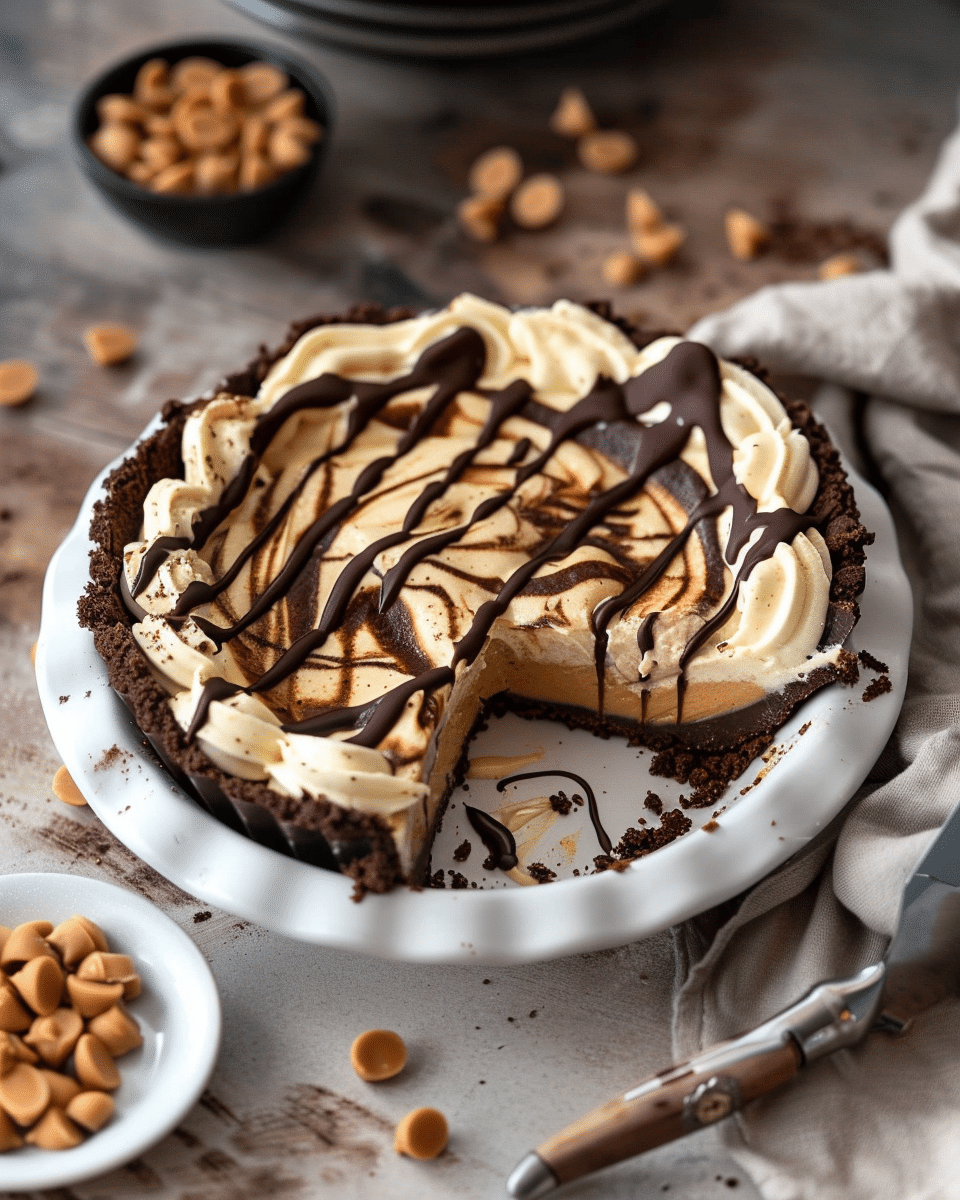 Decadent Chocolate Peanut Butter Swirl Pie
