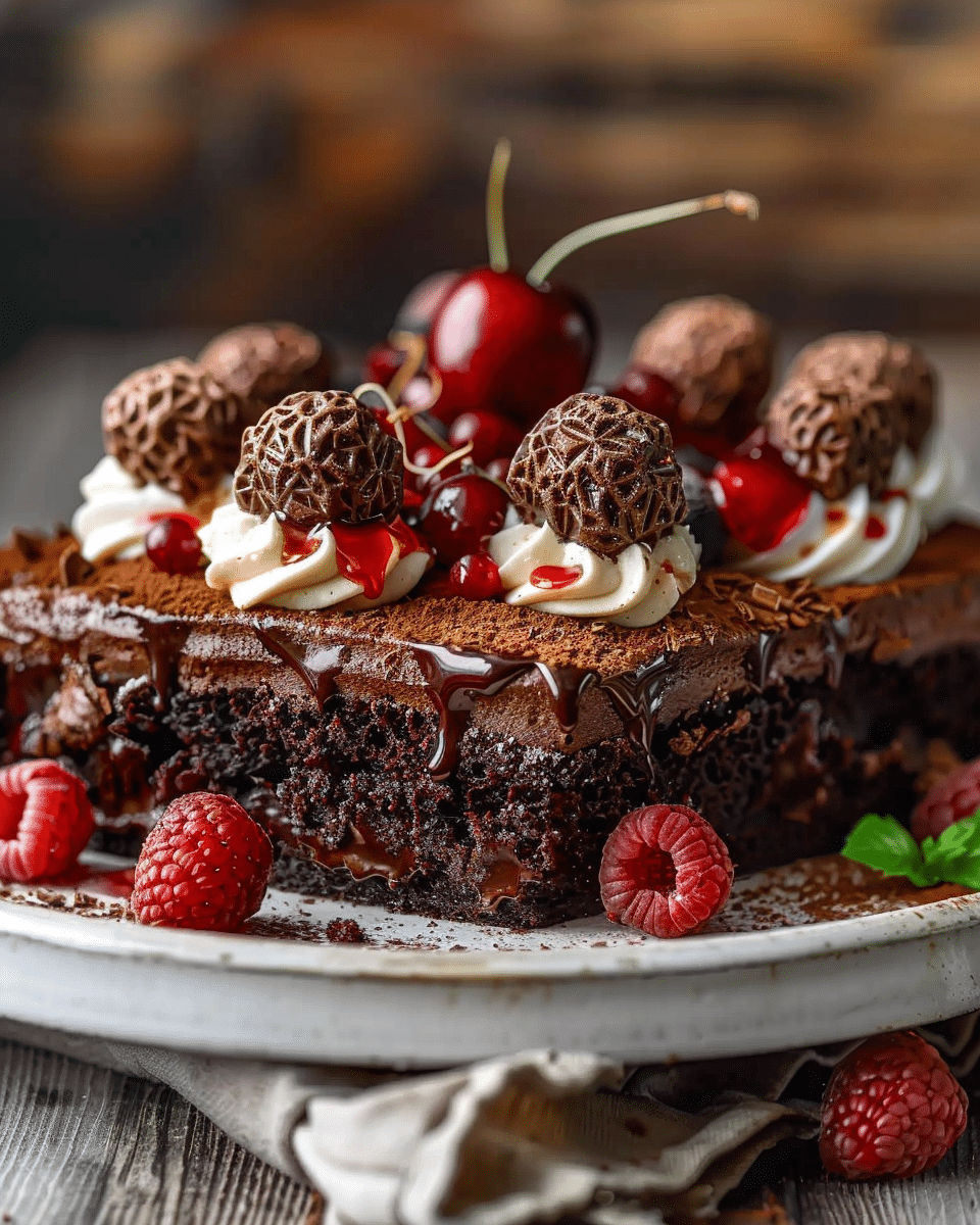 Easy Ferrero Rocher Black Forest Cake