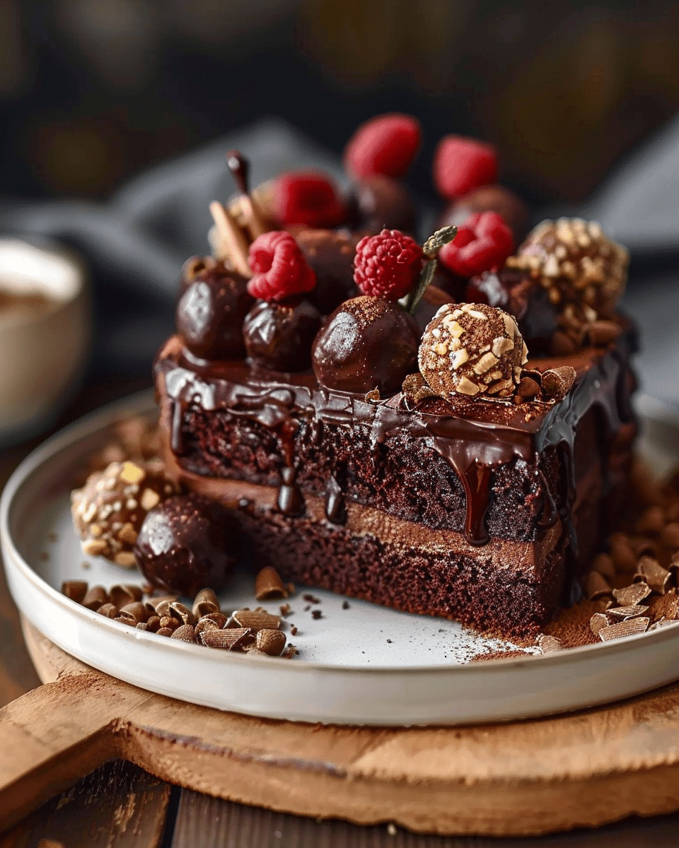 Easy Ferrero Rocher Black Forest Cake