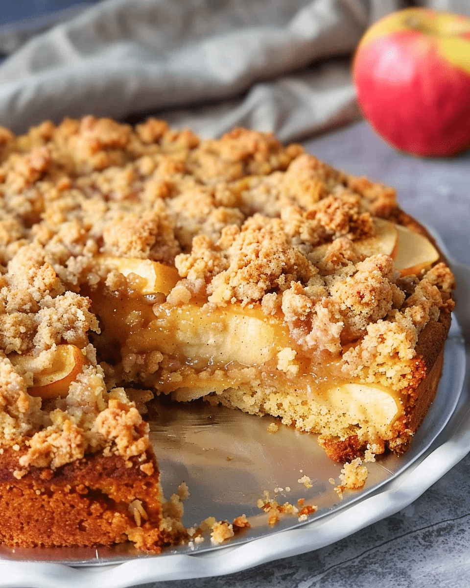 Easy German Apple Streusel Cake (Apfelstreuselkuchen)