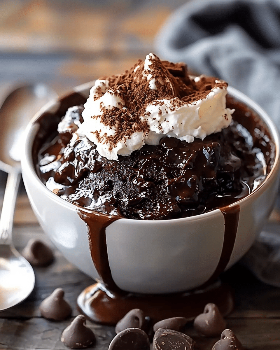 Unbelievably Rich Slow Cooker Chocolate Lava Brownie Pudding