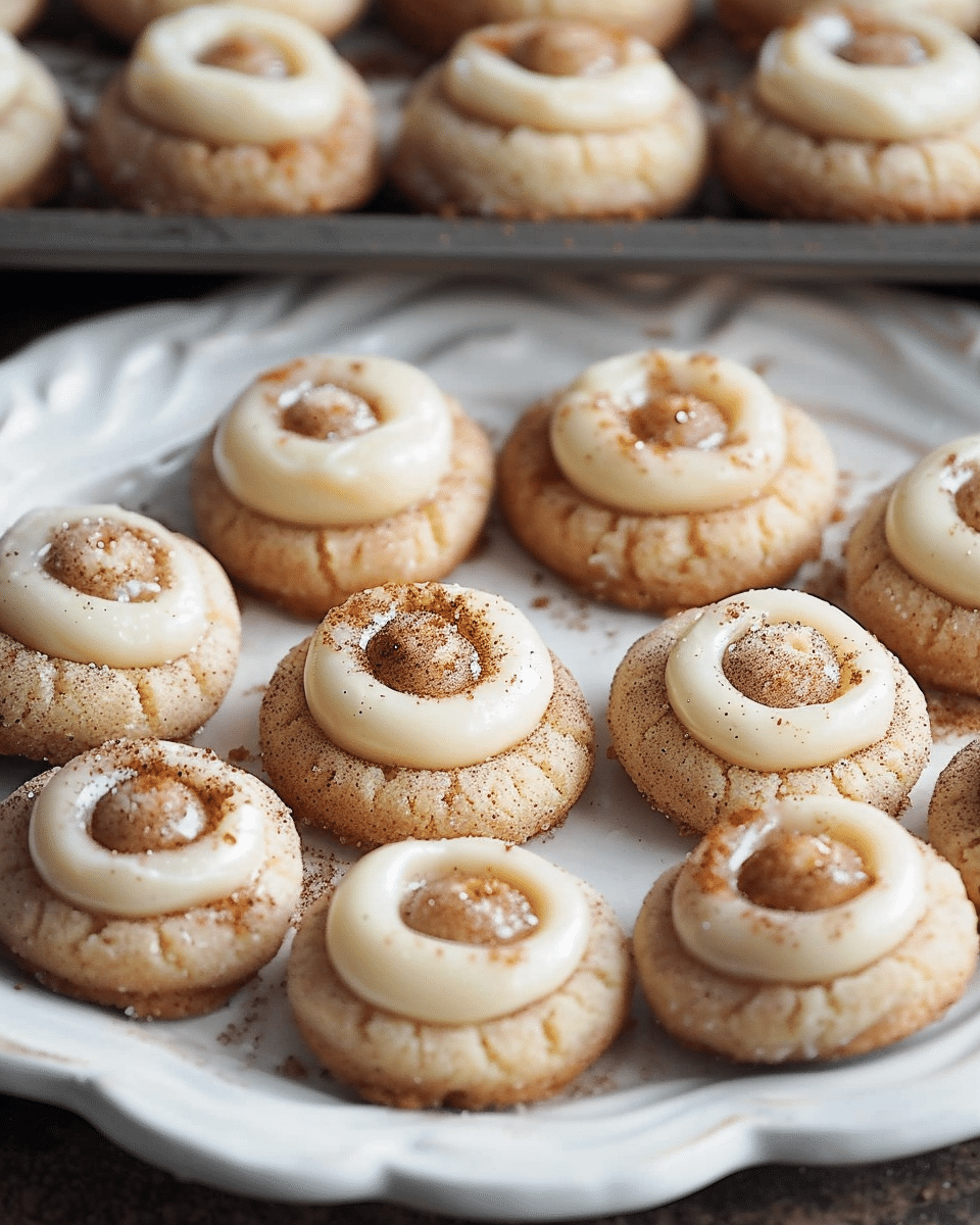 Eggnog Snickerdoodle Thumbprint Cookies
