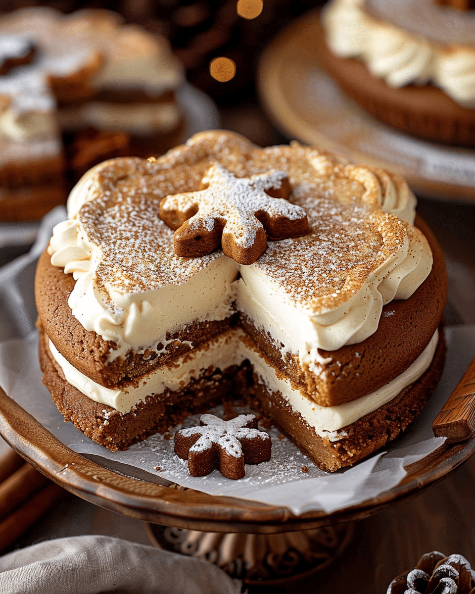 Festive Gingerbread Cheesecake Delight
