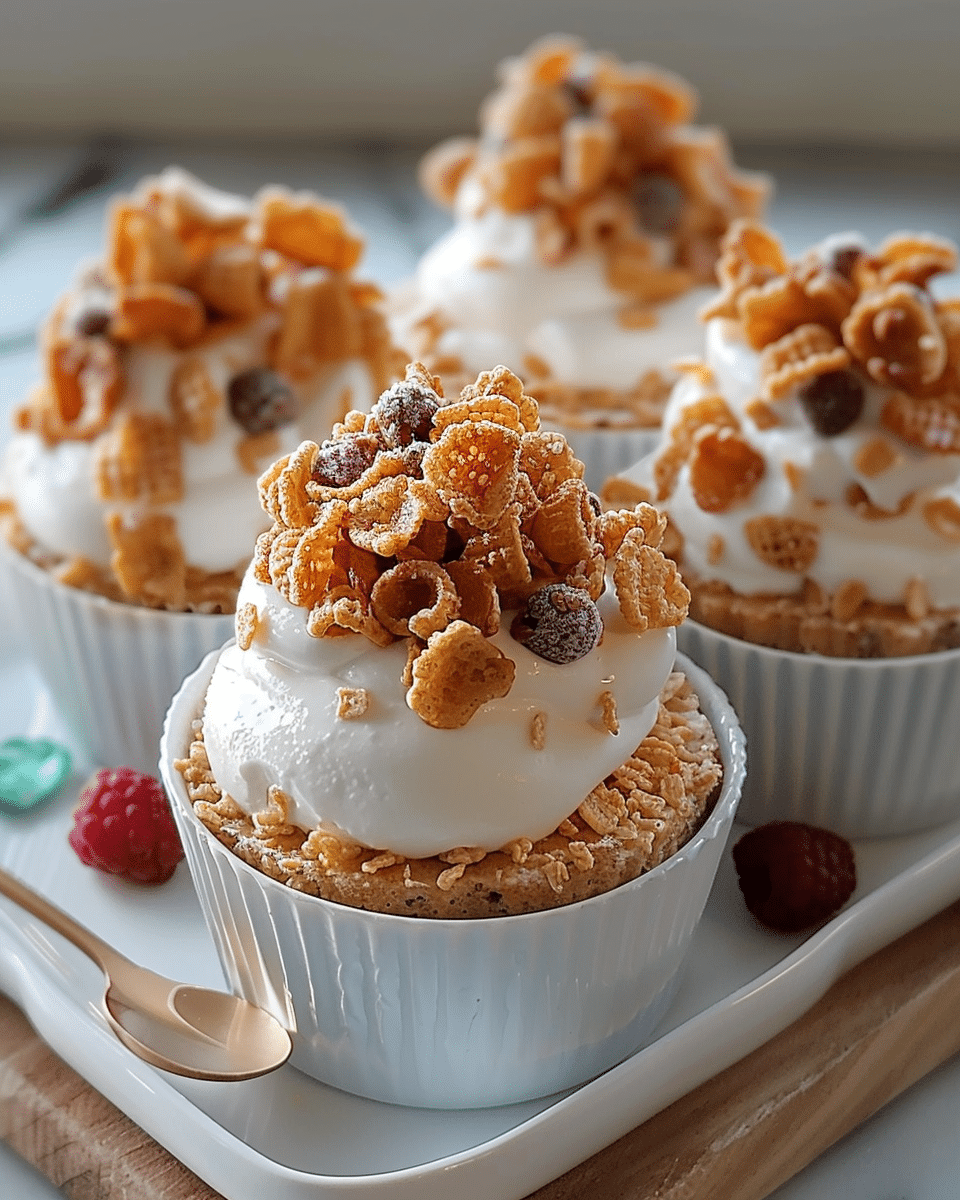 Frozen Yogurt Toast Crunch Cups