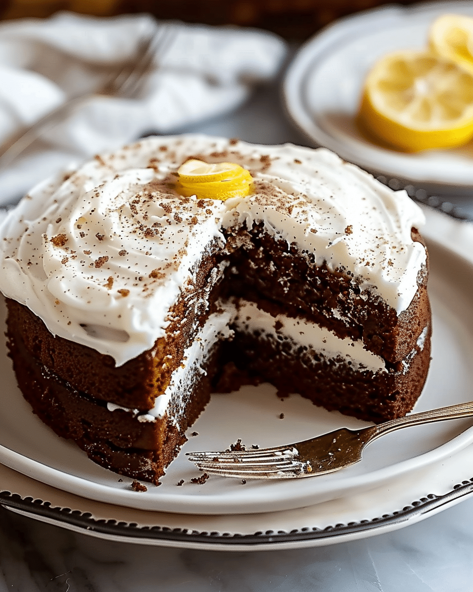 Gingerbread Cake with Lemon Cream Cheese That's Pure Holiday Joy