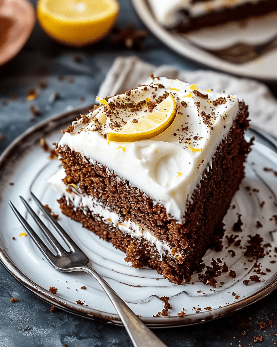 Gingerbread Cake with Lemon Cream Cheese That's Pure Holiday Joy