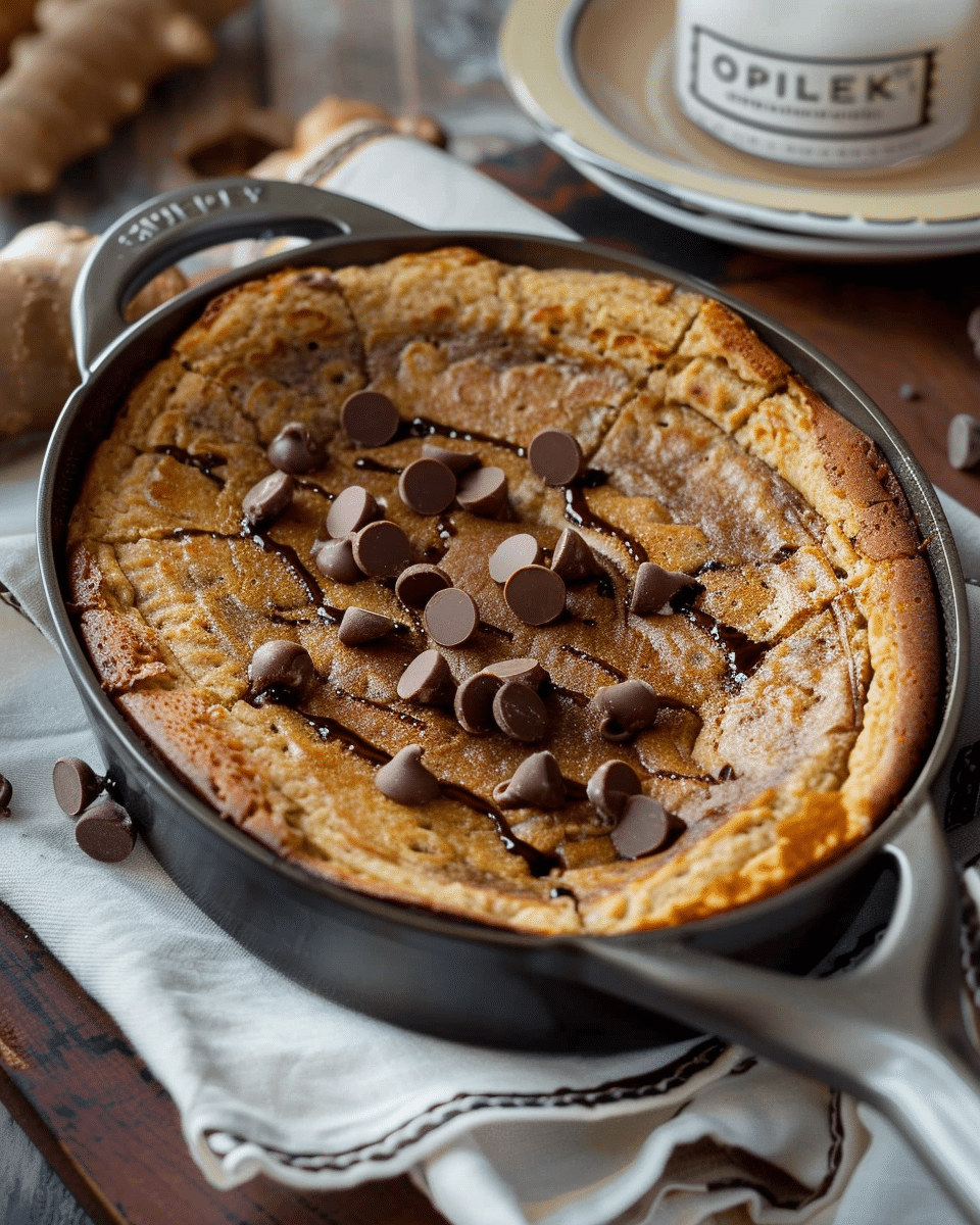Gingerbread Chocolate Chip Puff Pancake