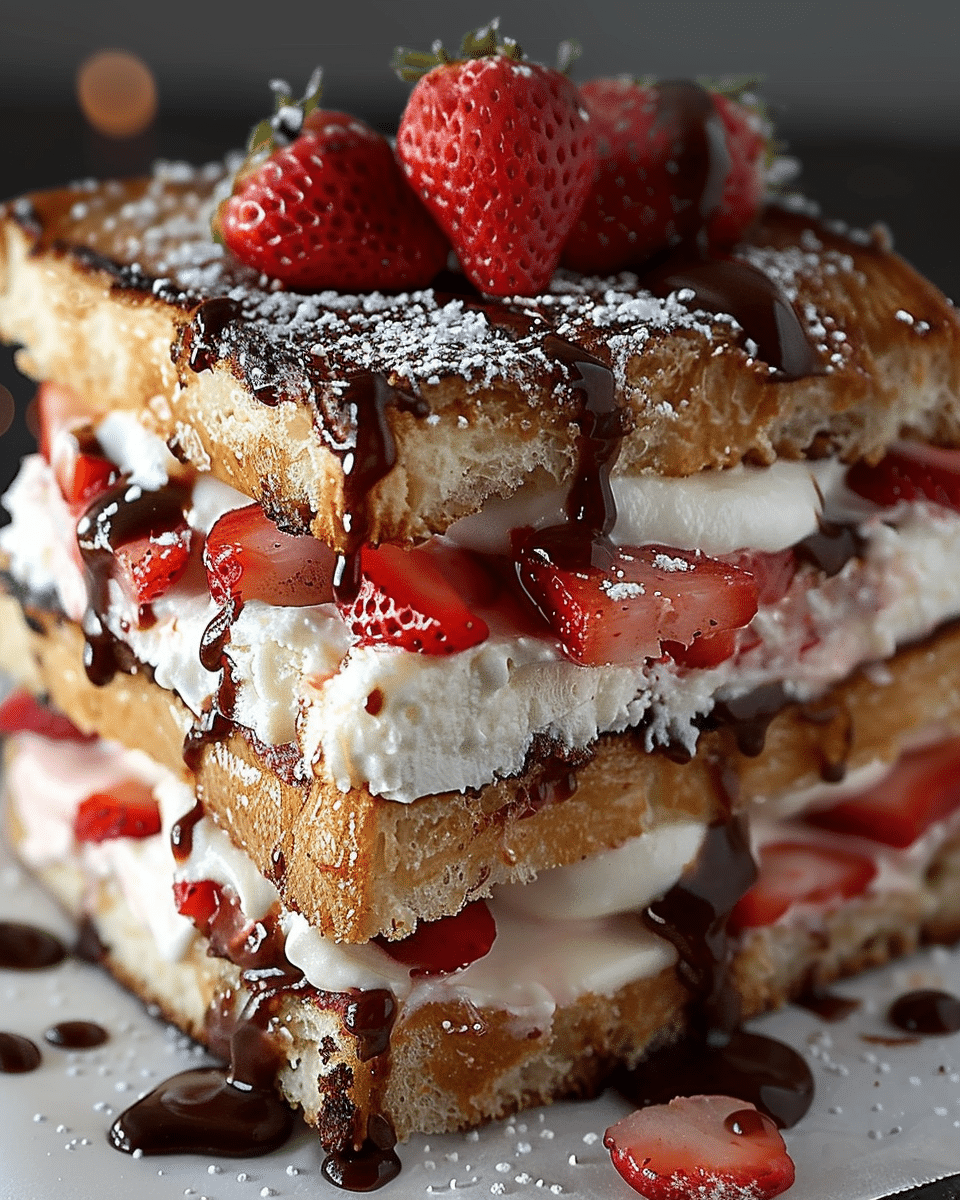 Grilled Neapolitan Cake Sandwich Melt