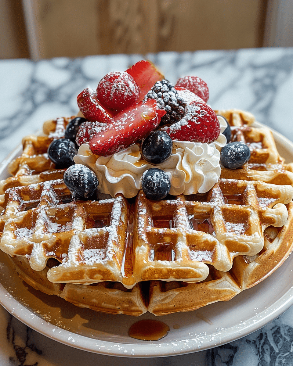 Irresistibly Fluffy Sourdough Discard Waffles Recipe