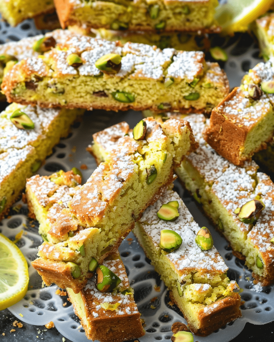 Lemon Pistachio Biscotti