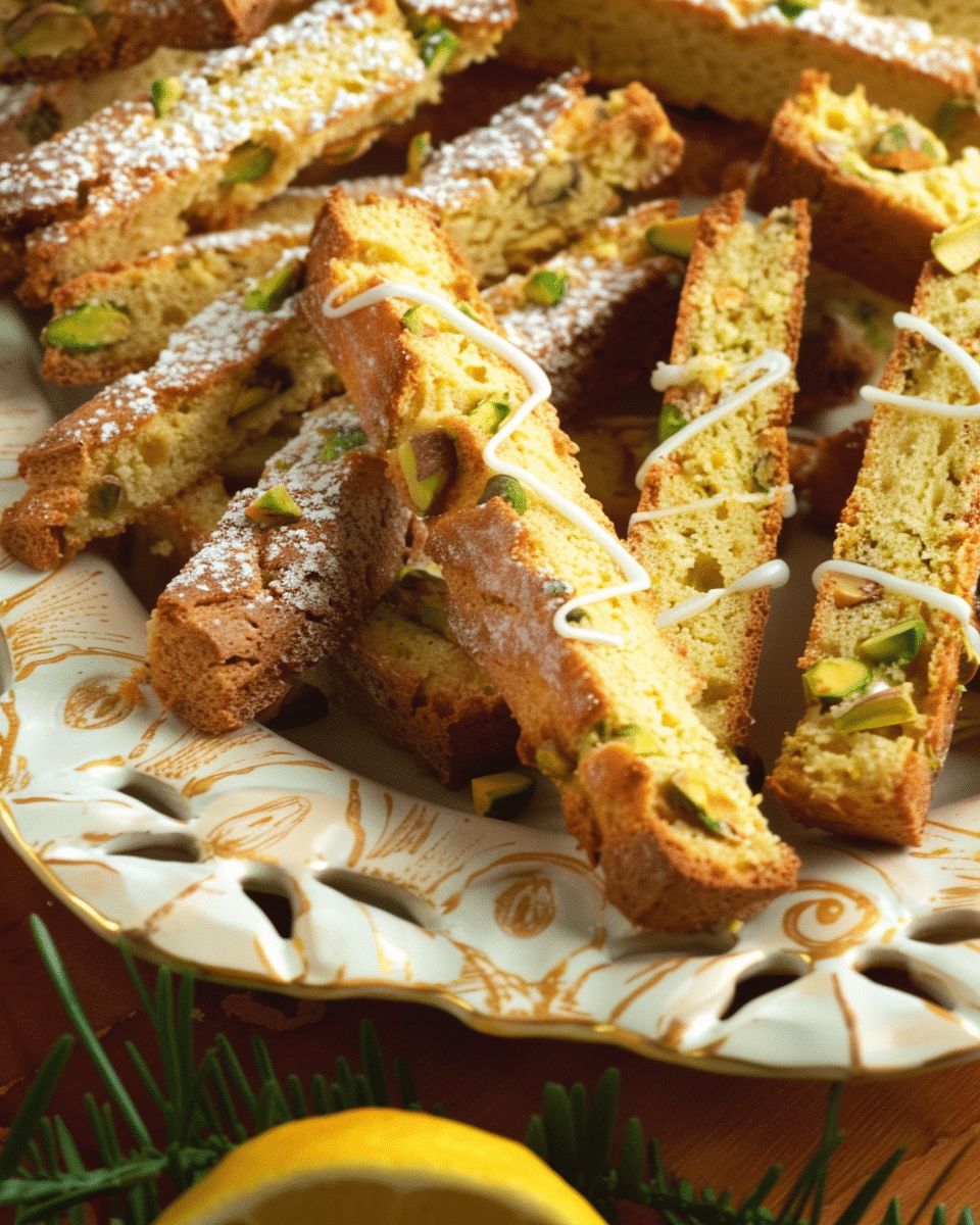 Lemon Pistachio Biscotti