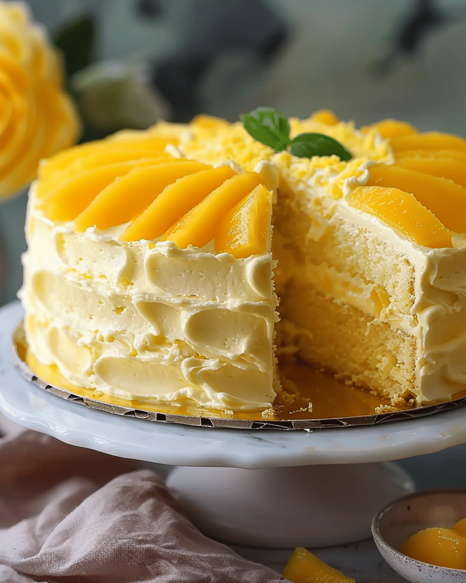 Mango Cream Chiffon Cake
